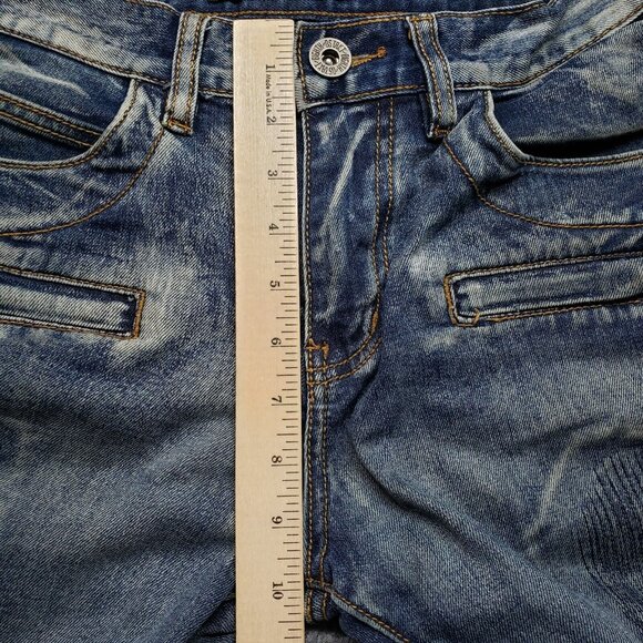 8IGHTH DSTRKT New York Jeans Mens 32x32 (30X30) Blue Distressed Denim Mid Rise - Picture 9 of 10